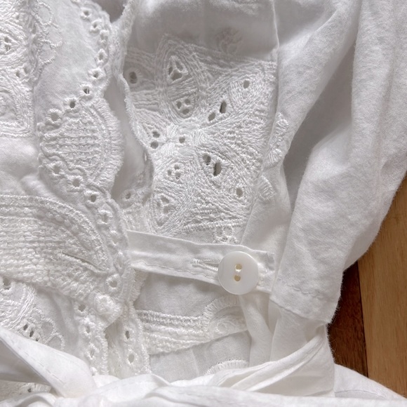 Mizuiro-ind Japanese Boutique Designer Eyelet Wrap Dress - Picture 8 of 9